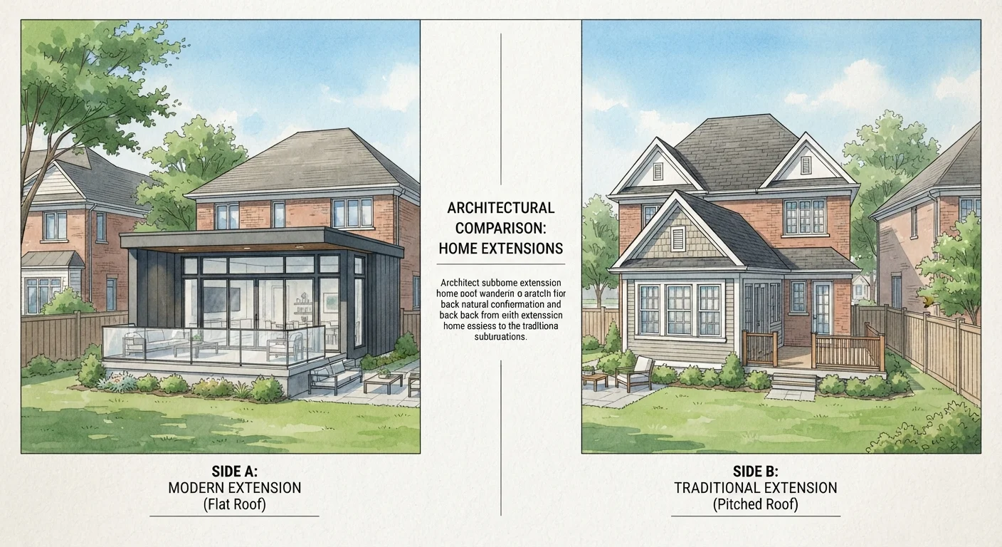 Flat Roof vs Pitched Roof: What Homeowners Adding an Extension Should Know